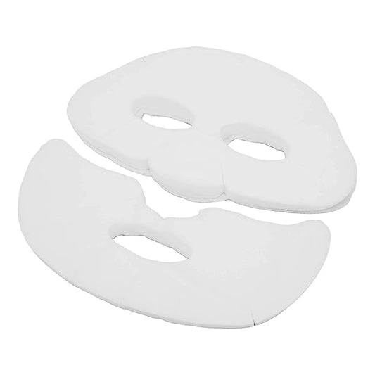 YUYTE 100 Pcs Enlarged Cotton Facial Mask Sheets - Moisturizing, Skin Friendly, DIY Cosmetic Face Skin Care Mask with Soft Silk for Spa Wet Compress, Topical Care