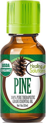 Healing Solutions 1 oz Pine Essential Oil – Organic, Pure, Undiluted – 30ml – Pine Essential Oils for Diffuser
