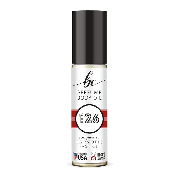 BC Perfume 126 Inspired by Christ Hypnotic Passion For Women Replica Fragrance Body Oil Dupes Alcohol-Free Sample Travel Size Concentrated Long Lasting Roll-On 0.3 Fl Oz/10ml