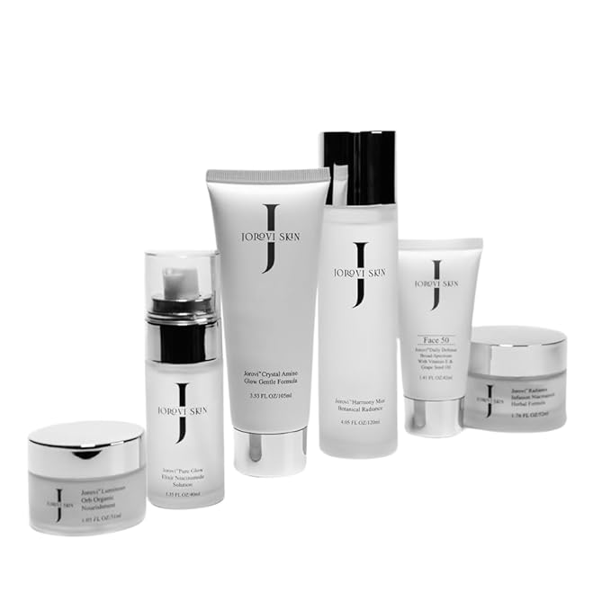Jorovi Beauty Comprehensive Skincare Set -6- Piece Regimen with Cleanser, Toner, Face Serum, Eye Cream, Facial Moisturizer, and SPF 50 Lotion Kit for Women & Teens (Skin care Gift Set)