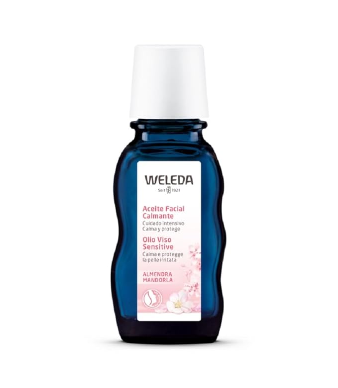 Weleda Sensitive Care Calming Face Oil, 1.7 Fluid Ounce, Plant Rich Moisturizer with Sweet Almond Oil