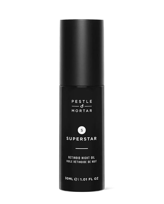 Pestle & Mortar Superstar 2% Retinoid Night Oil, Overnight Face Serum, Anti Aging, Reduces Wrinkles & Fine Lines with Vitamin E, Vitamin C and organic oil 1 Fl Oz