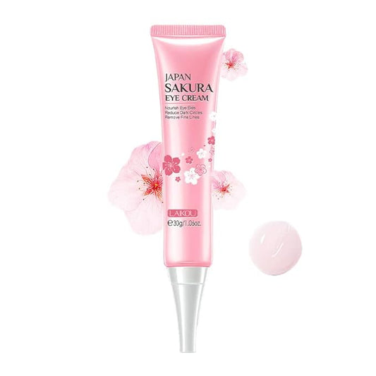 AKARY Sakura Eye Cream, Under Eye Cream to Reduce Dark Circles, Bags, Puffiness, Hydrate Undereye Area, Skincare Eye Cream with Hyaluronic Acid for All Skin Types