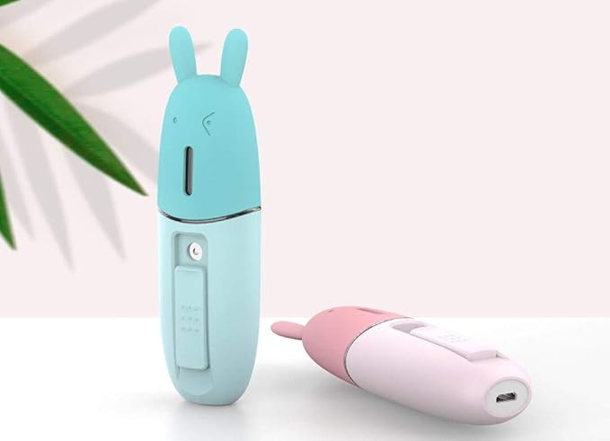 Nano Facial Mister, Clean Face Cool Mist, Portable Rechargeable Facial Sprayer - Moisturizing & Hydrating for Skin Care, Makeup, Eyelash Extension, Travel (Blue)