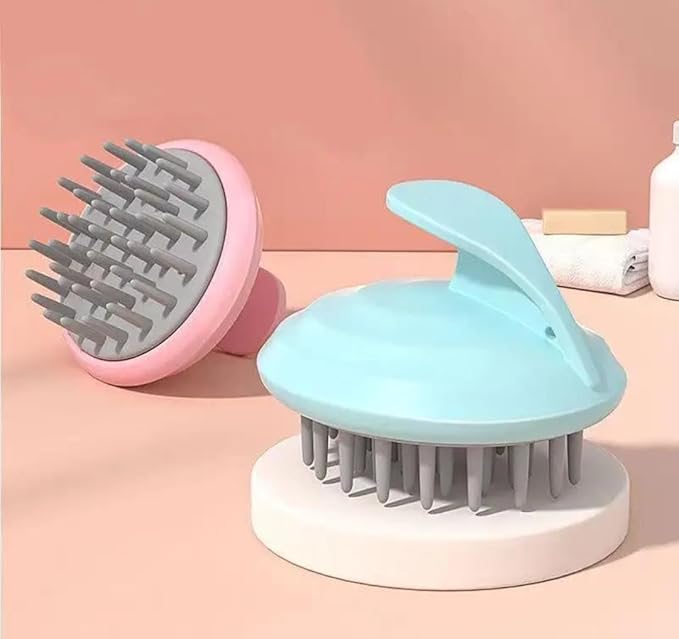 Silicone Scalp Massager Brush: Gentle and Convenient Hair Cleaning, Exfoliating, and Scalp Massage Tool with Soft Silicone Handle – Suitable for All Ages, Wet and Dry Hair, Perfect for Hair Salons