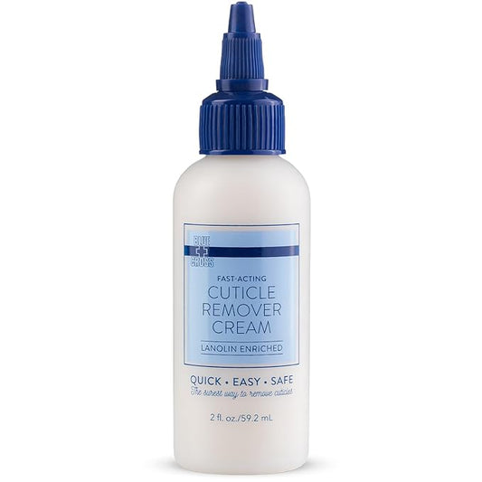 Blue Cross Cuticle Remover Cream for Dry Damaged Cuticles, Moisturizing Cuticle Softener for Nails, Professional Nail Care for Dry Manicures, Brittle Hang Nails, Made in USA, 2oz