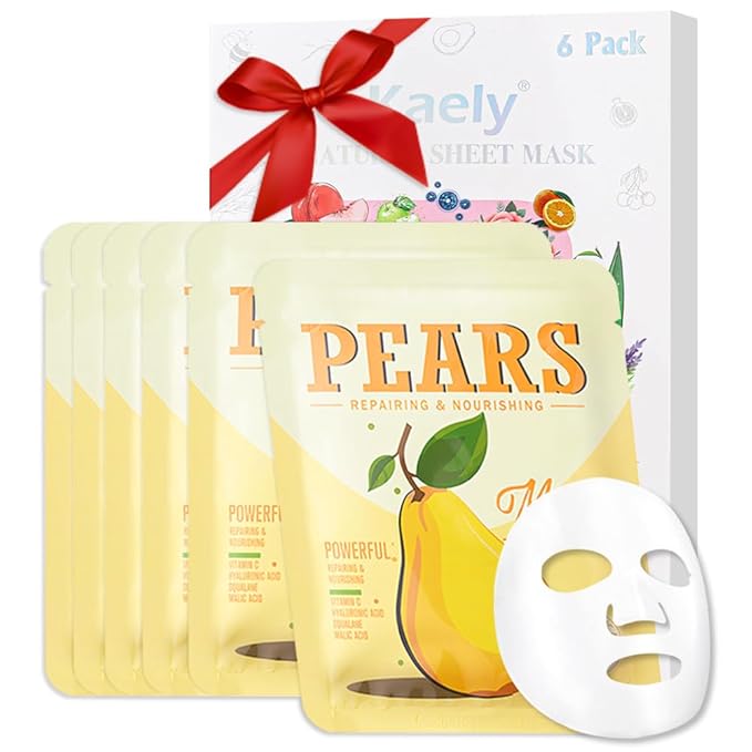 Face Sheet Mask Skincare,Hydrating Spa Face Mask For Sensitive Skin,Moisturize,Nourish for All Skin Types,Natural Skin Care Spa Face Mask for Women Men Girls,Pack of 6
