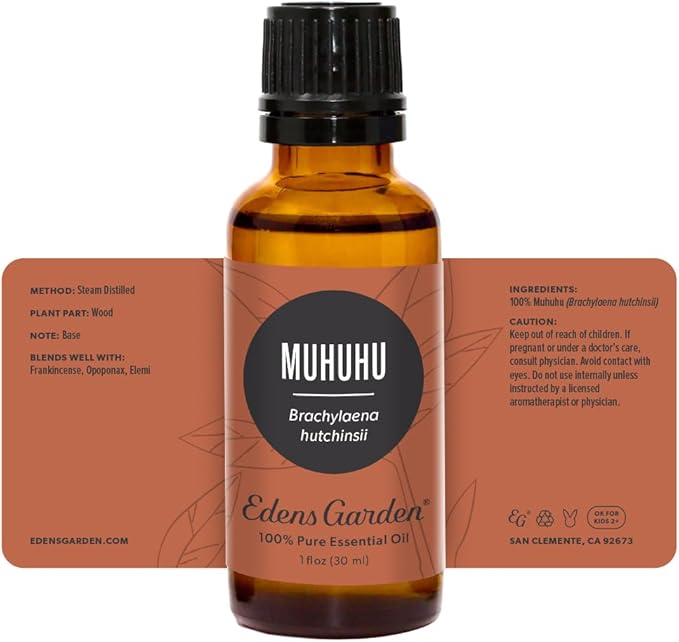 Edens Garden Muhuhu Essential Oil- 100% Pure Premium Grade, Undiluted, Natural, Therapeutic, Aromatherapy, The Best for Diffuser, Skin, Hair, Kid Safe 30 ml (1 fl oz)