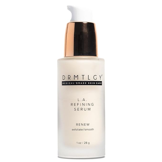DRMTLGY Lactic Acid 12% Refining Serum for Face - AHA & PHA Exfoliating Face Serum - Dark Spot Serum with Brightening Licorice Root Extract, 1oz