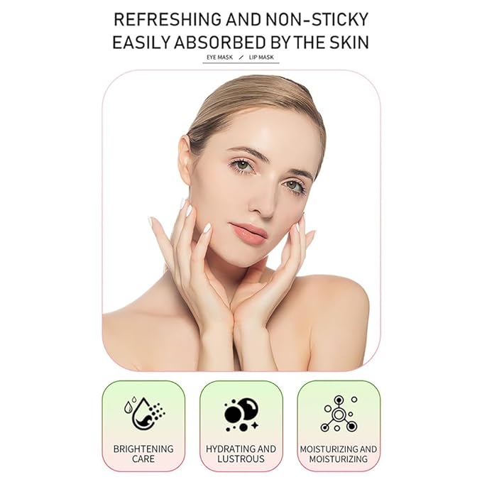 15 Pairs Eye Mask and 15 Pcs Lip Mask, Under Eye Patches and Lip Pads, Anti Aging Eye and Lip Mask, Collagen Crystal Mask Set.