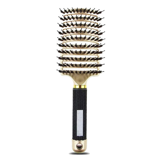 Hair Brush, Magical Detangling Brush, Vented Hair Brush for Wet or Dry Detangling, Fast Drying Styling Massage Hairbrush, Gold, Unisex Adults, Teens, Kids, Seniors