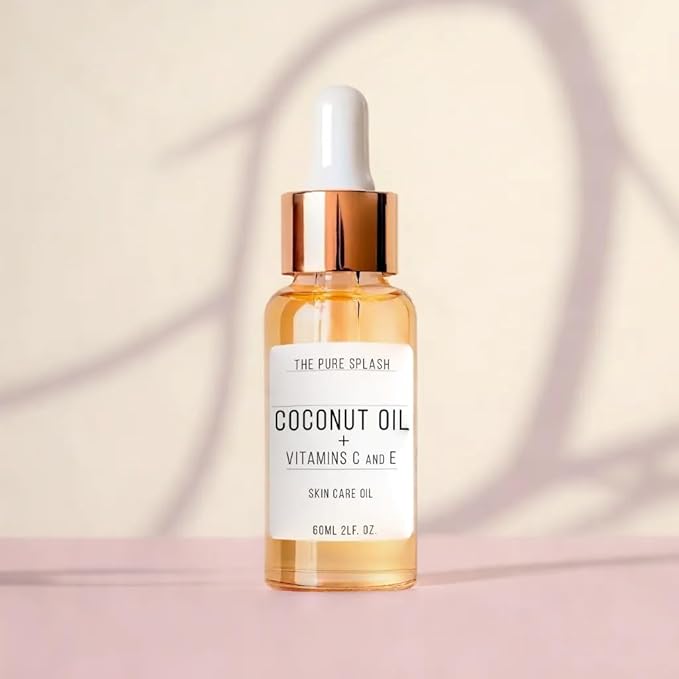 Coconut Oil with Vitamins C and E – Deep Hydration & Skin Nourishment | Lightweight, Non-Greasy Formula for Face, Body & Hair | 60ml