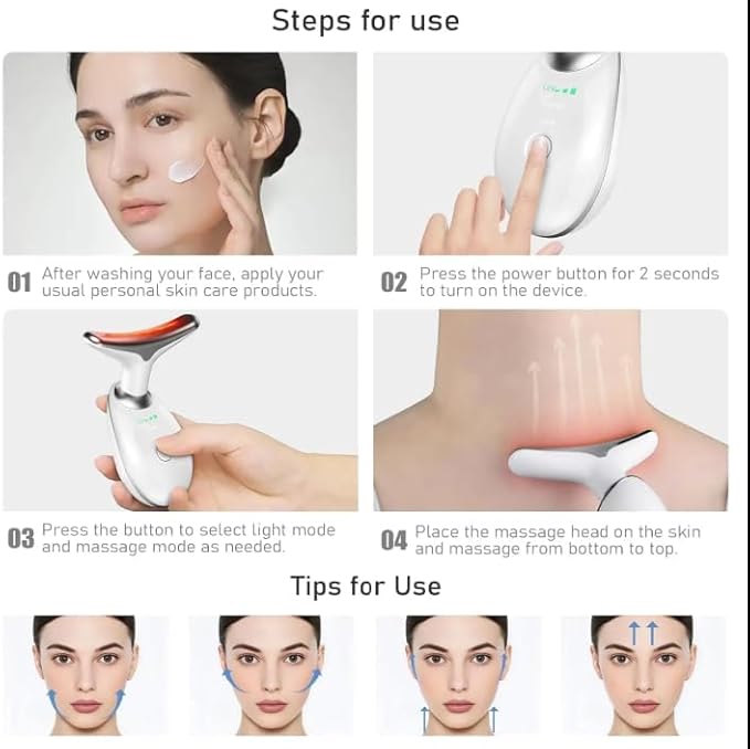 7- in- 1 Skin Care: This Facial Anti-Aging Device has Multiple Skin Care Functions, it has 7 Different Color and 3 Massage Modes, Meet Your Various Needs, so You can Enjoy Skin Care at Home.