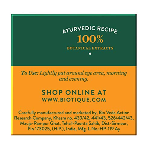 Biotique Bio Almond Soothing and Nourishing Eye Cream, 15 gm/.52 Oz.