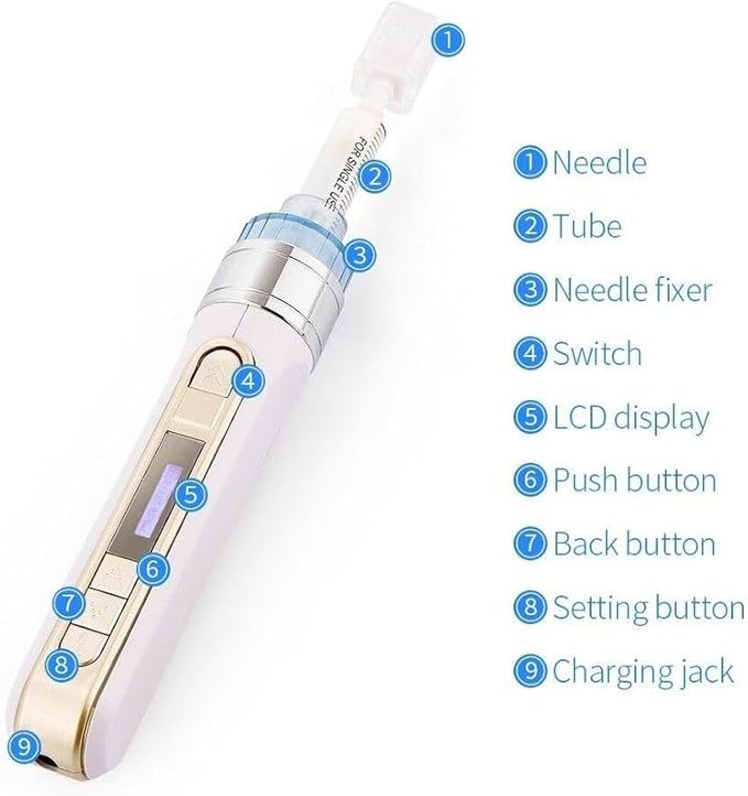 Facial Lifter Beauty Tools Skin Tightening Care Rechargeable Auto Injection Instrument Anti Aging Wrinkle Reducing Home Use
