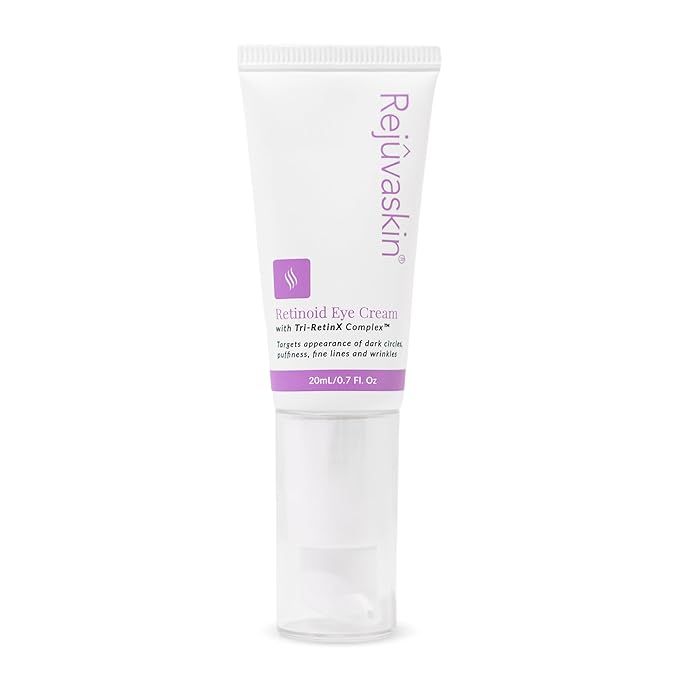Rejuvaskin Retinoid Eye Cream, Under Eye Cream with Tri-RetinX Complex, Reduces Dark Circles & Puffiness, Anti-Aging Eye Treatment, 20ml