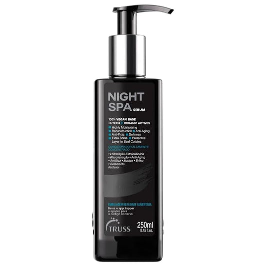 TRUSS Night Spa Overnight Hair Serum - Dry Hair Treatment for Intense Hydration & Reconstruction - Anti-Frizz Overnight Mask Helps Seal Cuticles & Enhance Shine - Vegan Wax Base (8.45 oz)