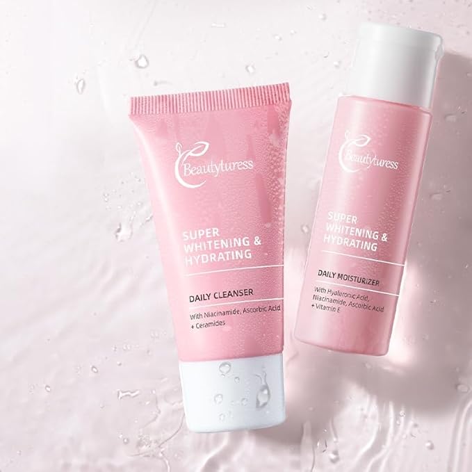 Hydrating Skincare Set - Travel Essentials - Enrich Sodium Hyaluronate & Vitamin C - Small Skin Care Kit with Face Cleanser, Serum, Balm, Eye Cream & Night Cream, Facial Kit for Women