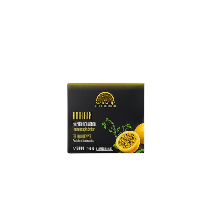 MARACUJA Hair Btx - Passion Fruit Brazilian Btx, Hair Harmonization, Anti-frizz - Intensive Treatment for all hair types, Hair Mask for Damage Repair and Control of Frizz and Volume - 17,63 oz