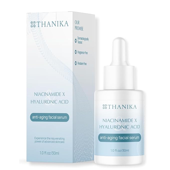 10% Niacinamide Serum with Hyaluronic Acid, Anti-Aging and Moisturizer, All Skin Type Face Serum for Women 1 fl oz.