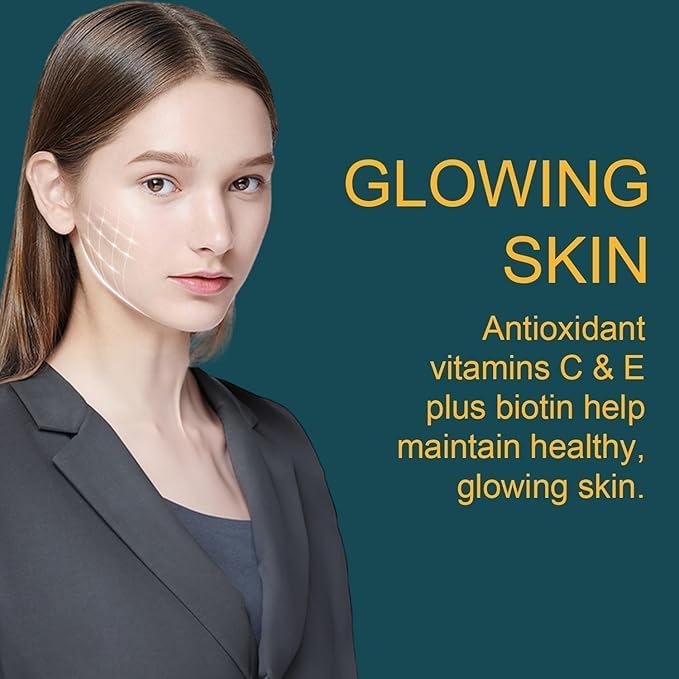 New Hair Skin and Nails Vitamins, 60 Fast-Release Gummies - 1 Bottlea