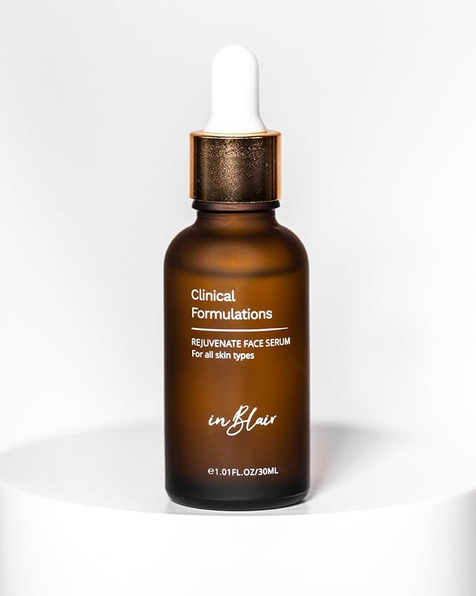 2 Bottle Pack - Inblair Rejuvenate Resurfacing Face Serum - Skin Care Serum for Face Wrinkles, Fine Lines, Dark Spots - Multi-Weight Hyaluronic Acid Formula for All Skin Types