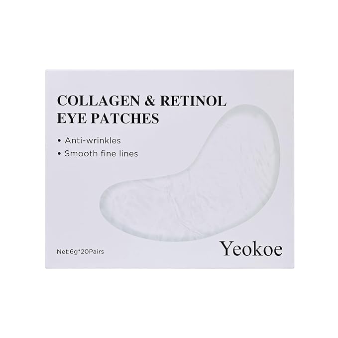 Under Eye Patches for Dark Circles,Puffy Eyes,20 Pairs Face Masks SkinCare With Collagen and Retinol for Anti wrinkles Smooth Fine Lines