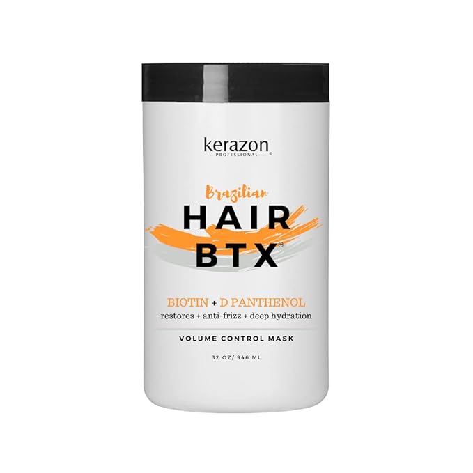 KERAZON Brazilian Hair BTX Treatment mask 32oz 946ml provides repair for damaged, dry, smoothing. New packaging, original formula. Salon size