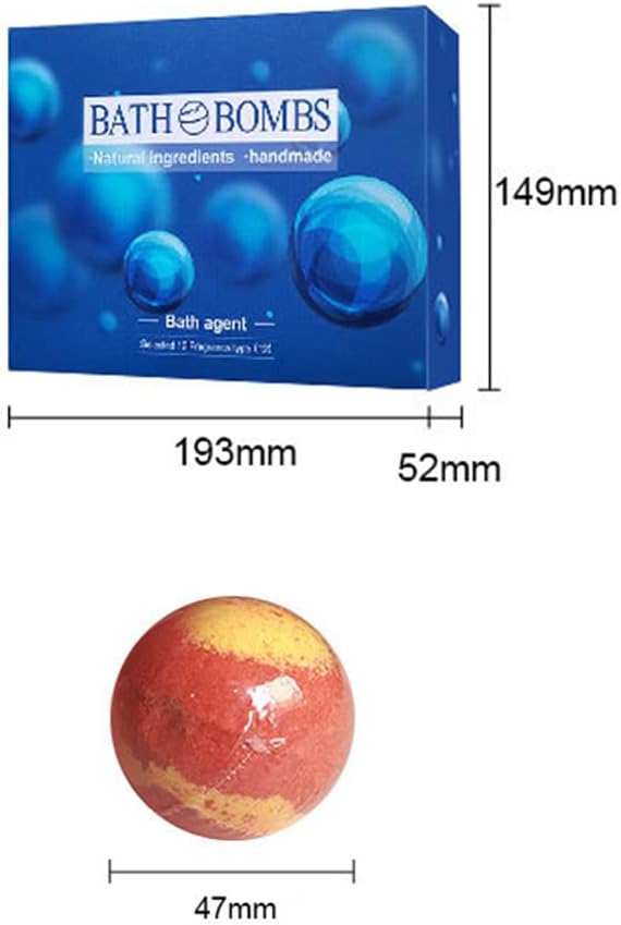 Bath Bombs Salt Balls,12 PCS Gift Set,Vanilla Lavender l Rose Extract Essential Oils,Moisturizing Dry Skin,Fizzy Spa,Relaxing,Bubble Bath Bomb for Gifts Idea for Men Women
