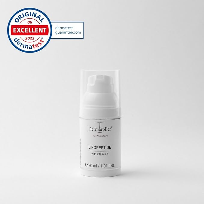 Dermaroller, New Natural Line Lipopeptide Night Cream Hyaluronic Acid Vitamin A and Shea Butter Combine to Moisturize and Repair Tired Stressed Skin Helps to Reduce Fine Wrinkles oz, 1.01 Ounce