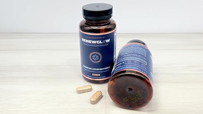 Renewglow Hair Supplement, Proven to Promote Healthy Hair Growth Supports Thicker, Fuller Hair and Healthier Skin, Ages 35 and Up