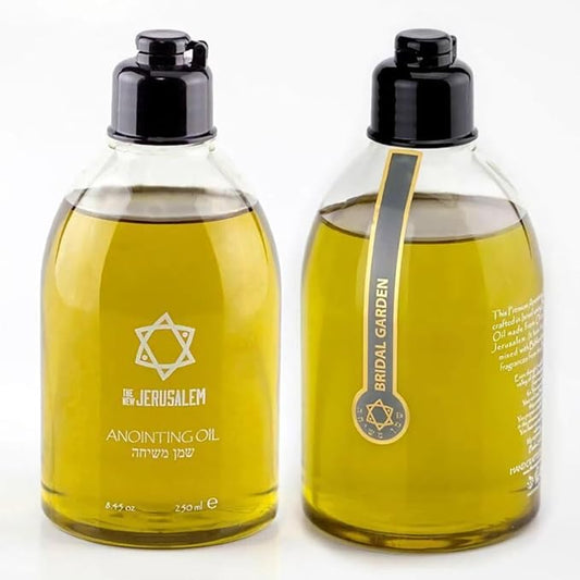 Bridal Garden - Boutique Anointing Oil Handcrafted and Blessed in Israel - 100% Natural Ingredients, Pure Virgin Olive Oil Holy Bible Fragrances - for Ceremony, Spiritual Practice, Gift - 8.45 Fl Oz