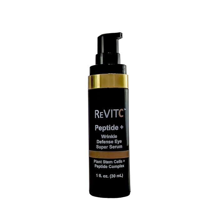 ReVitC Peptide + Wrinkle Defence Eye Super Serum for Face and Neck with Plant Stem Cells, Peptide Complex, MSM, and much more.
