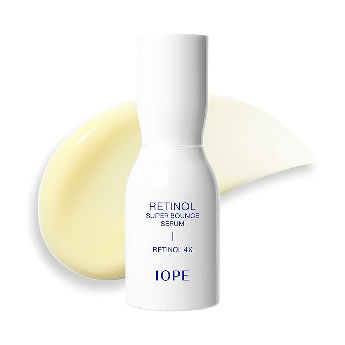 IOPE Retinol Super Bounce Serum - Korean Retinol Eye Cream, Intensive Reactivating Korean Retinoid, Anti-Aging, Reduction in Fine Wrinkles, Beginner Friendly, 1.01 Fl Oz.