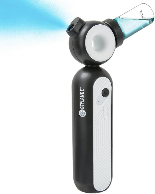 Cordless Facial Mister, 0.2mm Nano Handheld/Portable Facial Mist Sprayer,130Kpa Oxygen Facial Machine,Airbrush for Skincare, Serum, Toner, Facial Essence SPA at Home&Salon(White)