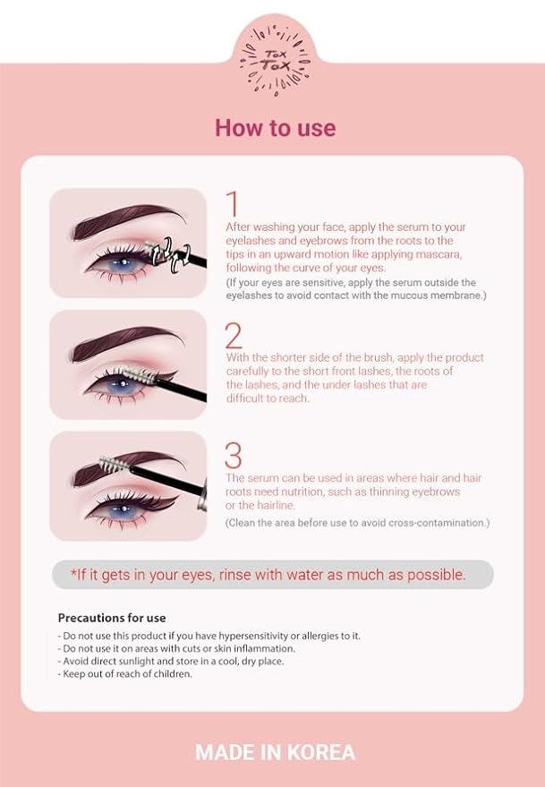 TOXTOX MULTI BOOSTER SERUM 5ml, Eyelash Growth Serum, Eyelash Conditioner, Lash & Brow Serum