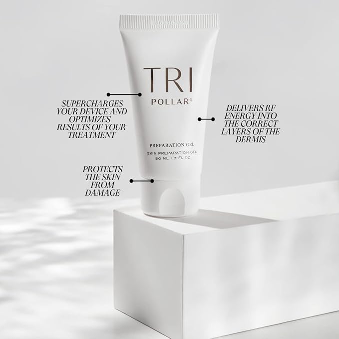 TriPollar Stop Preparation Gel 50ml - High Radio Frequency Skin Tightening Facial Machine Gel - Professional Home RF Anti-Aging Formula - Compatible Stop Devices - FDA Cleared