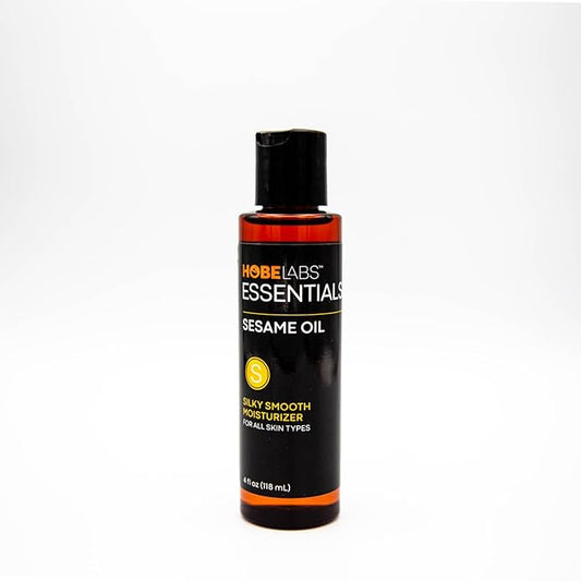 Hobe Labs Sesame Oil - 4 oz - Natural Moisturizer for All Skin Types, Antioxidant & Vitamin Rich Formula, Premium Massage Oil with Light Texture to Rejuvenate and Revitalize