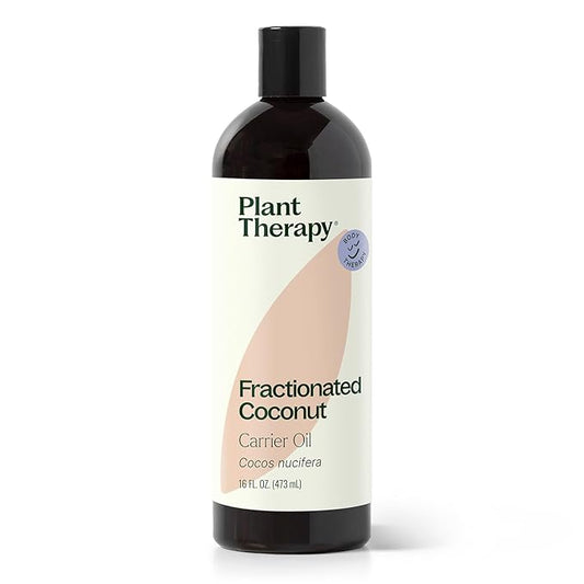 Plant Therapy Fractionated Coconut Oil for Skin, Hair, Body, Face, Diluted Essential Oils, 100% Pure, Natural Moisturizer, Massage & Aromatherapy for Men and Women Liquid Carrier Oil 16 oz