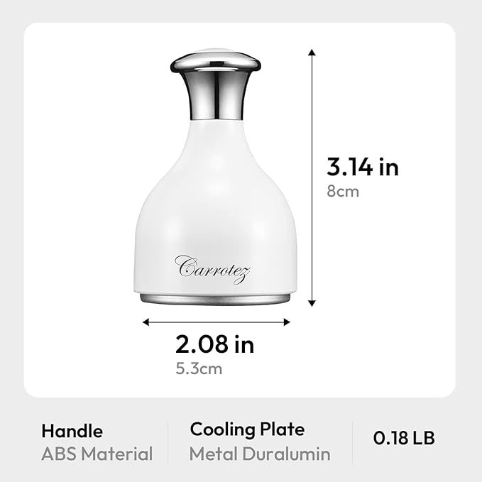 carrotez Ice Roller for Face and Eye Facial Massage Tool, Cooling and Rolling Women Skin Care Cooling for Relaxing and Relieve Fine Lines and Wrinkles and Reduce Puffiness (White)