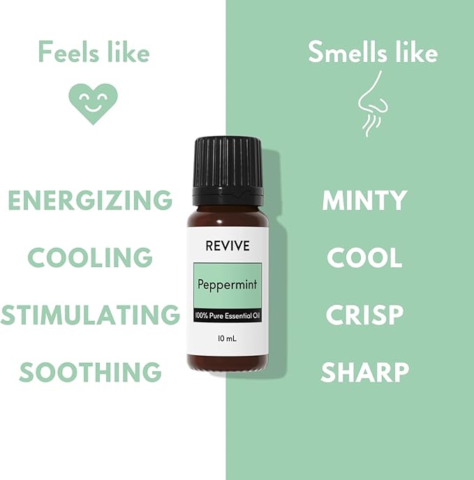 Peppermint Essential Oil 30mL by Revive Essential Oils - 100% Pure Therapeutic Grade, for Diffuser, Humidifier, Massage, Aromatherapy, Skin & Hair Care