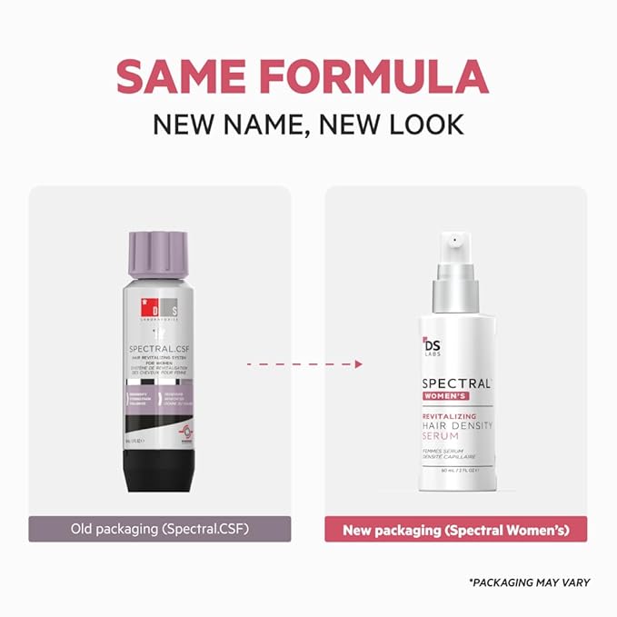 DS Labs Spectral Women's Formally Spectral.CSF - Hair Density Serum for Women, Thickening, Strengthening, Volumizing, Fuller-Looking Hair, 60mL, Packaging May Vary
