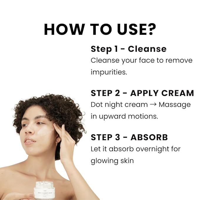 Anti-Aging Night Cream for Fine Lines, Wrinkles, Dark Spots, Pigmentation | Deep Hydration for Glowing, Youthful Skin | Suitable for oily, dry, and sensitive skin 3.52 oz