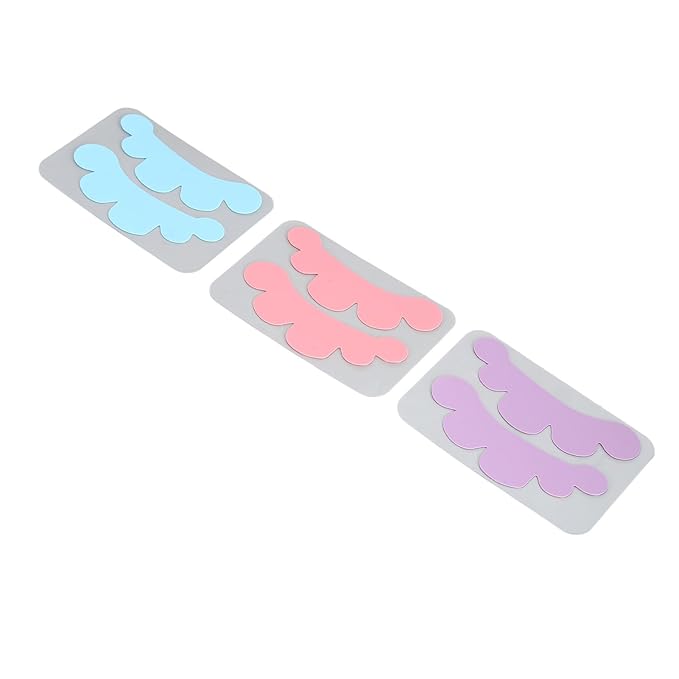 15 Pairs Eyelash Extension Under Eye Pads Cloud Shaped Reusable Silicone Lash Grafting Eye Pads Blue