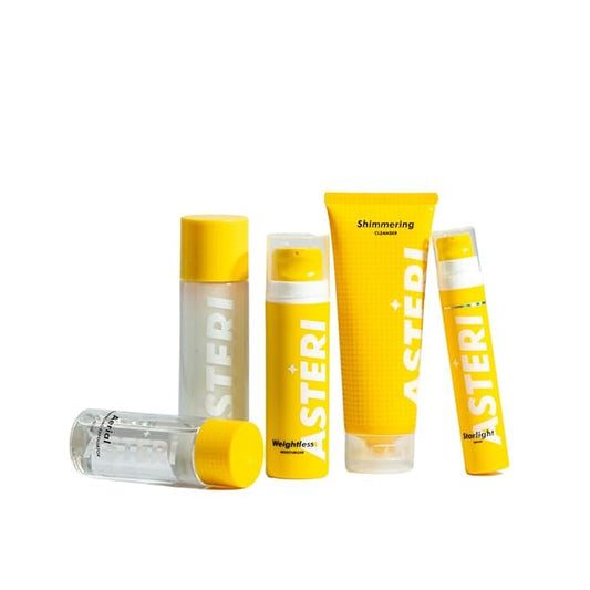 Alumni Skincare The 5 Piece Skin Care Set - Micellar Makeup Remover, Cleanser, Exfoliator, Moisturizer and Serum Full Skin Care Gift Set