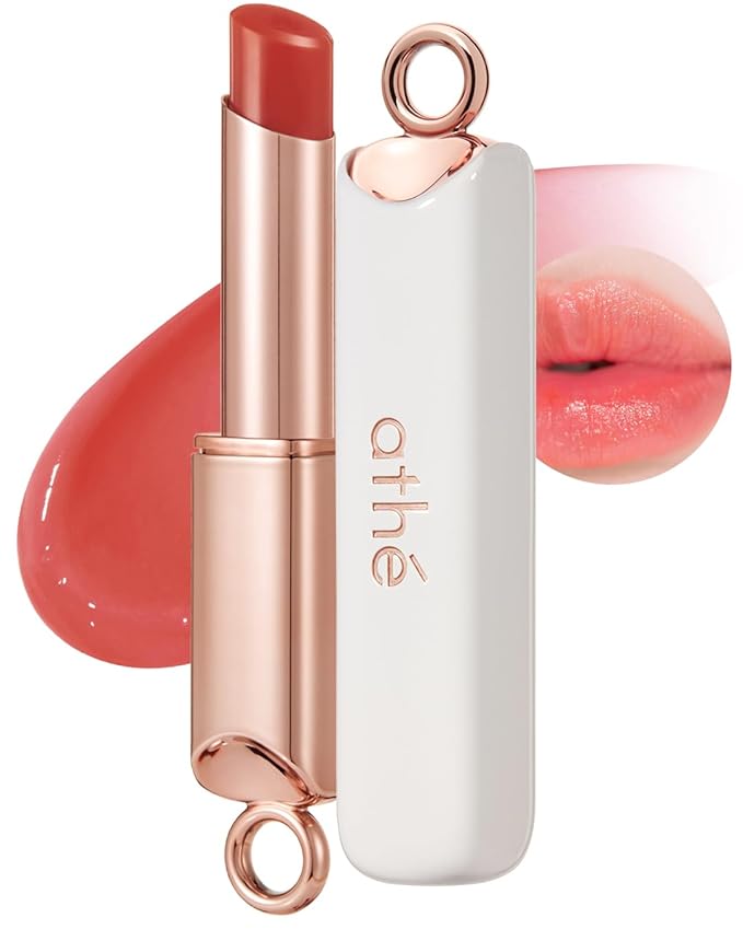 ATHÉ Authentic Lip Balm 13 MELLOW, Korean Vegan Color Lip Blam, Long Lasting Buildable Glow Lip Balm without Stickiness, Cruelty-Free, Clean-Beauty, 0.11oz.