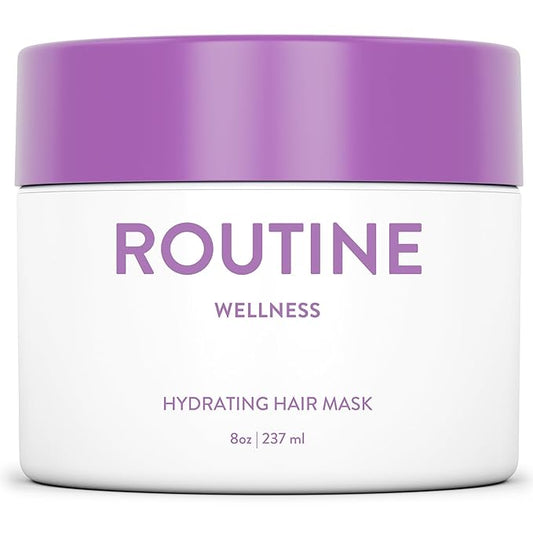 Routine Wellness Deep Conditioning Hair Mask for Dry Damaged Hair - Hydrating, Moisturizing Repair Treatment - Promotes Fullness - Gardenia 8oz