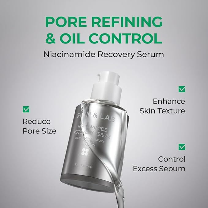 [SKIN&LAB] Essential Serum Set, Includes Vitamin C, Retinol & Niacinamide Serums – Korean Skincare Gift Set for Face – Brightening, Anti-Aging & Pore Care – 3 x 1.01 fl. oz.