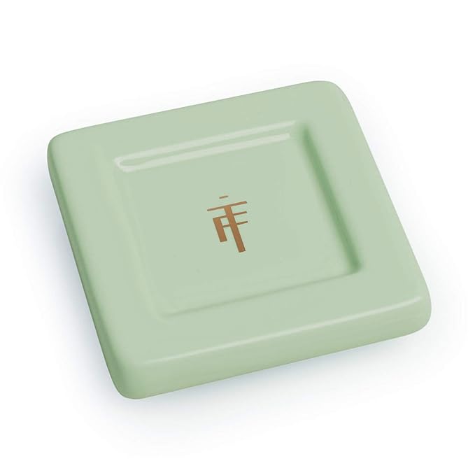 Tea Forte Fleur 3-Piece Mother's Day Tea Gift Set with Pale Mint Green Cafe Cup with Lid, Tea Tray and 10 Assorted 2 of Each Variety Organic Handcrafted Pyramid Infuser Tea Bags