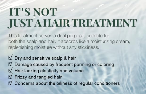 HIGH EN FORT Hair & Scalp Moisture Restoration Mascara, 20.3 Fl Oz, Hyaluronic Conditioner, For All Hair Types, Professional Korean Salon Grade